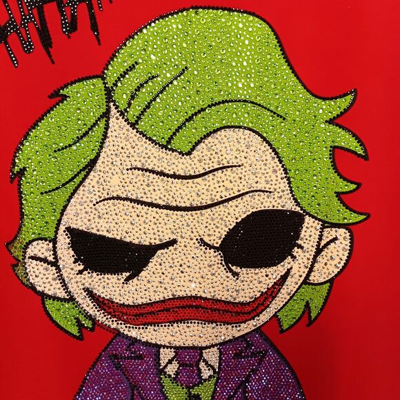 Avenue George V Paris T Shirt Mn 3XL Red Joker Jeweled Rhinestone Luxury Street - Picture 6 of 12